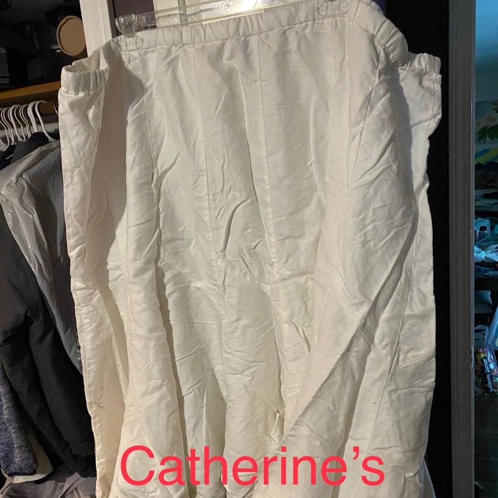 Catherine’s White Denim Skirt